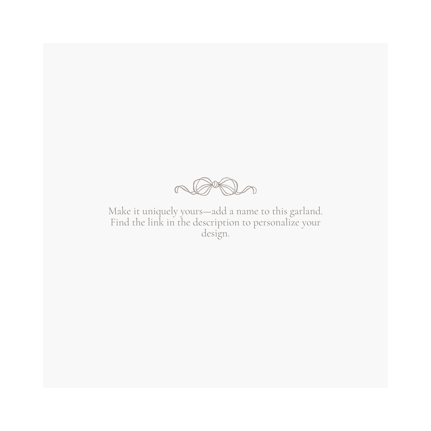 Text graphic stating this birthday garland can be paired with a matching name garland – Social Heirloom