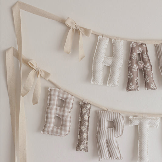 Antique Birch | Happy Birthday Garland