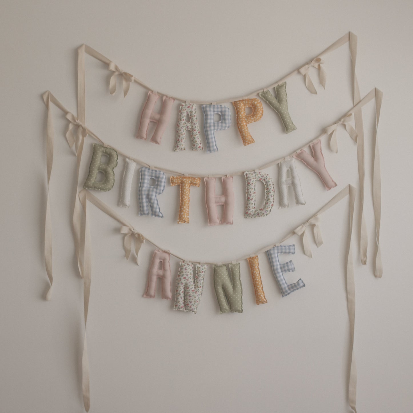 **Garden Party** Custom Handmade Name Garland
