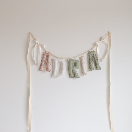 *Blush Meadow* Custom Handmade Letter Garland