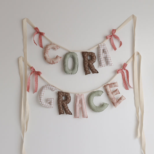 *Cottage Charm* Custom Handmade Letter Garland