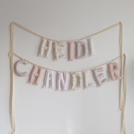 *Dusty Meadow* Custom Handmade Letter Garland