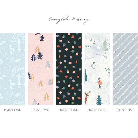 Custom Letter Ornament for Stockings or Trees *Snowglobe Morning* Palette