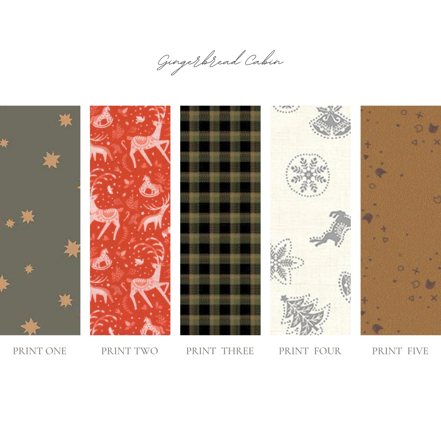 Custom Letter Ornament for Stockings or Trees *Gingerbread Cabin* Palette