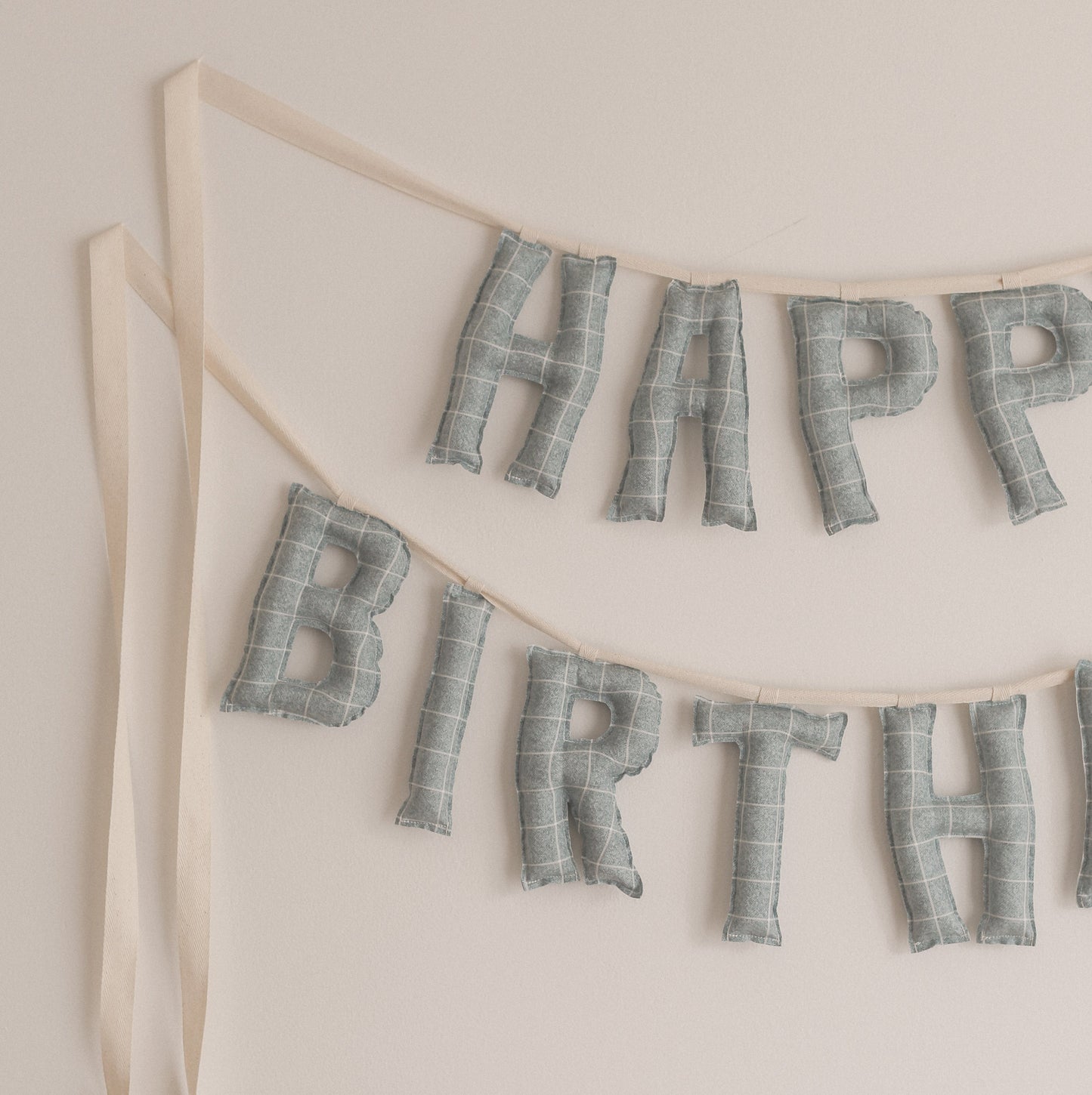 **Vintage Blue** Custom Handmade Name Garland