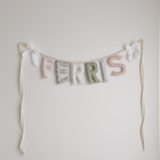 **Blush & Olive** Custom Handmade Name Garland