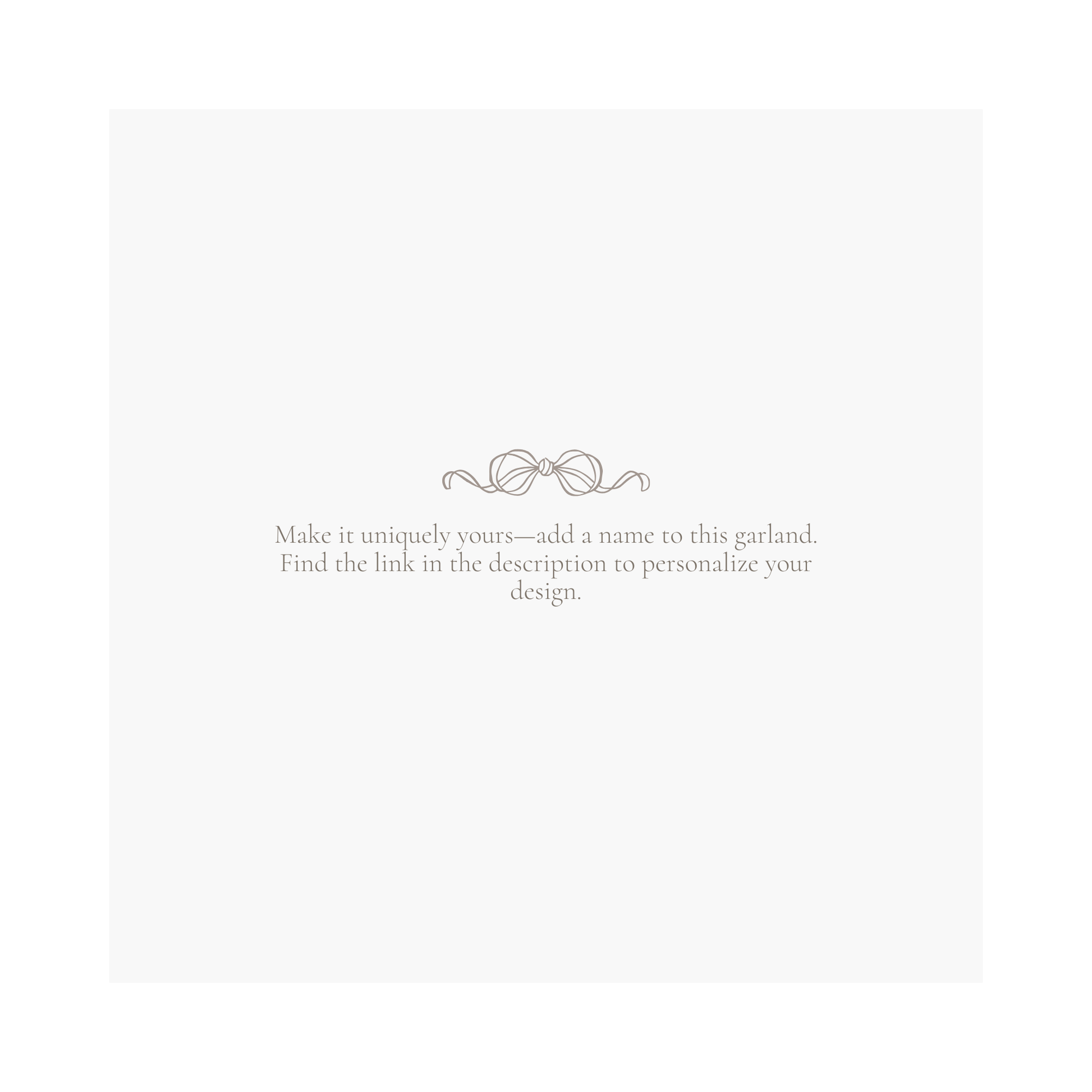Text graphic stating this birthday garland can be paired with a matching name garland – Social Heirloom 