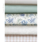 Garden Window fabric palette by Social Heirloom – soft, floral and vintage-inspired fabrics used in custom name garlands and birthday garlands, perfect for nurseries, gifts, and first birthdays