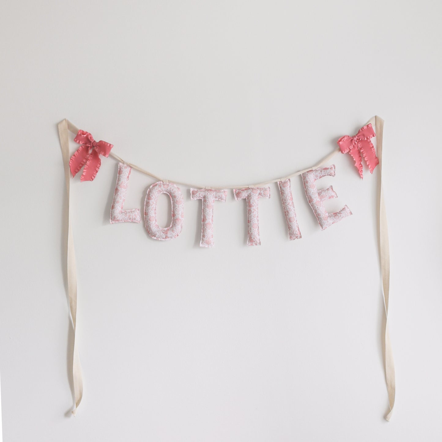**Blushwood Tale** Custom Handmade Name Garland