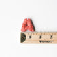 Little felt letter A next to a ruler, letters are about 1.2 inches tall