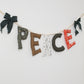 *Gingerbread Cabin* Handmade Peace Garland