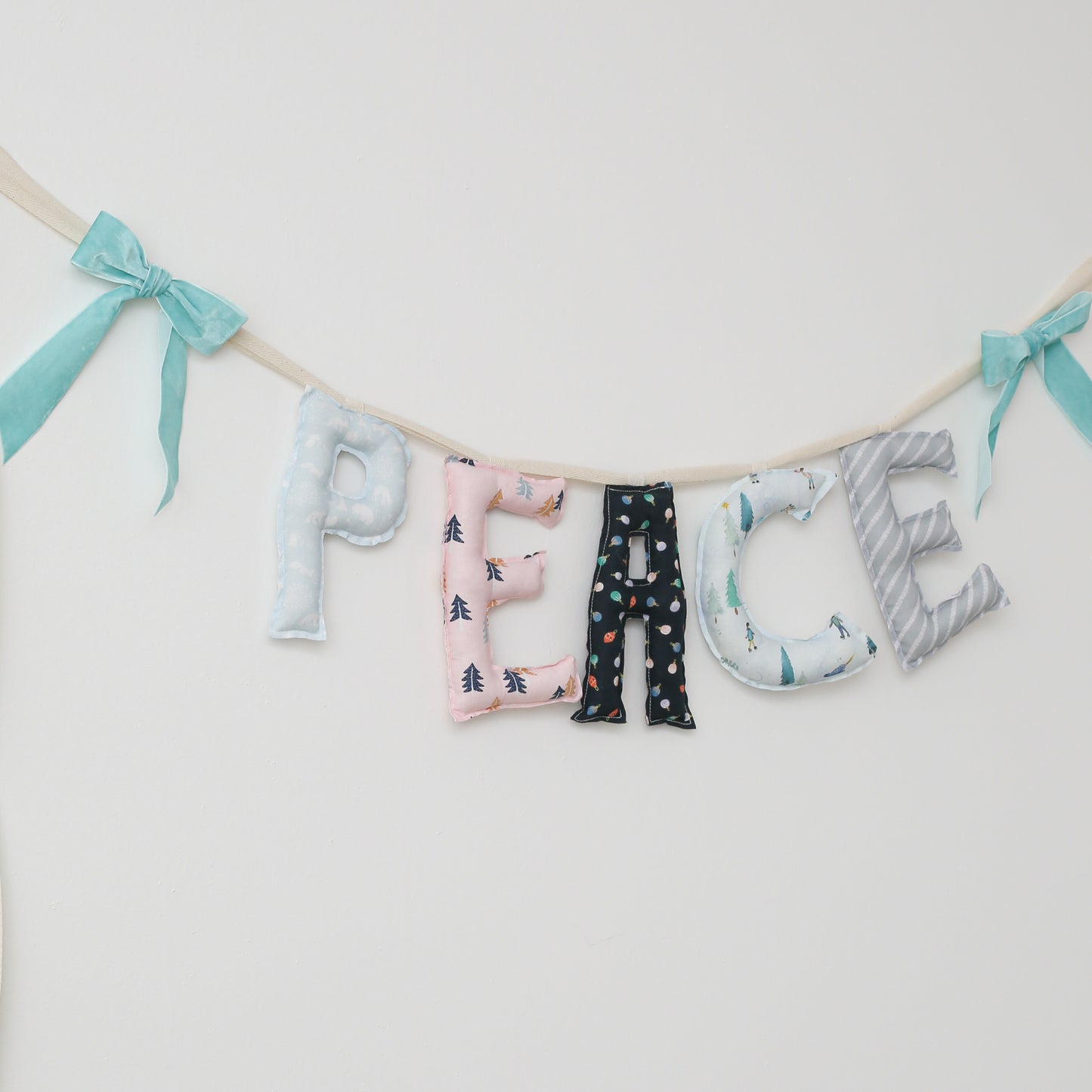 *Snowglobe Morning* Handmade Peace Garland
