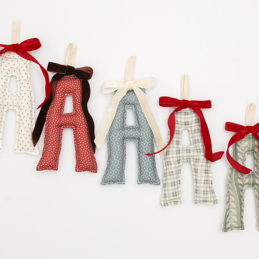 Custom Letter Ornament for Stockings or Trees *Birchfield Hall* Palette