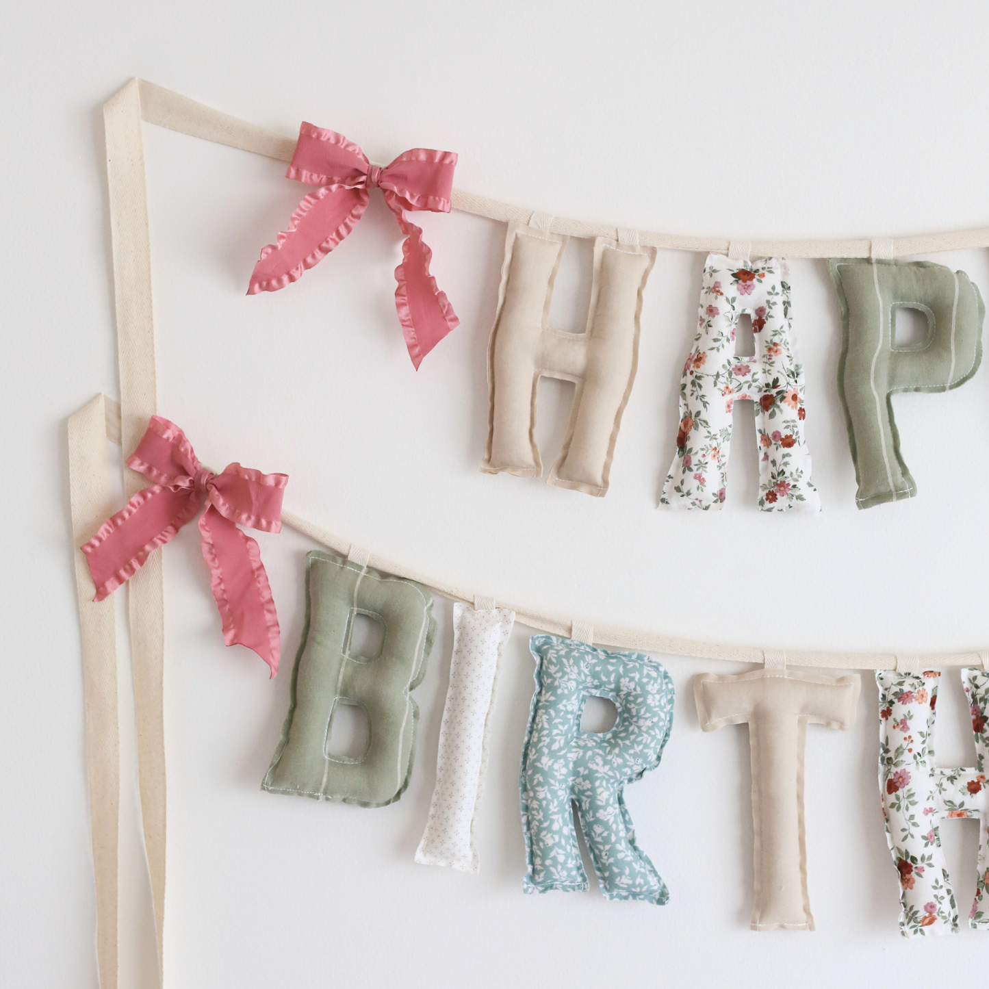 *Whispering Blooms* Handmade Birthday Garland