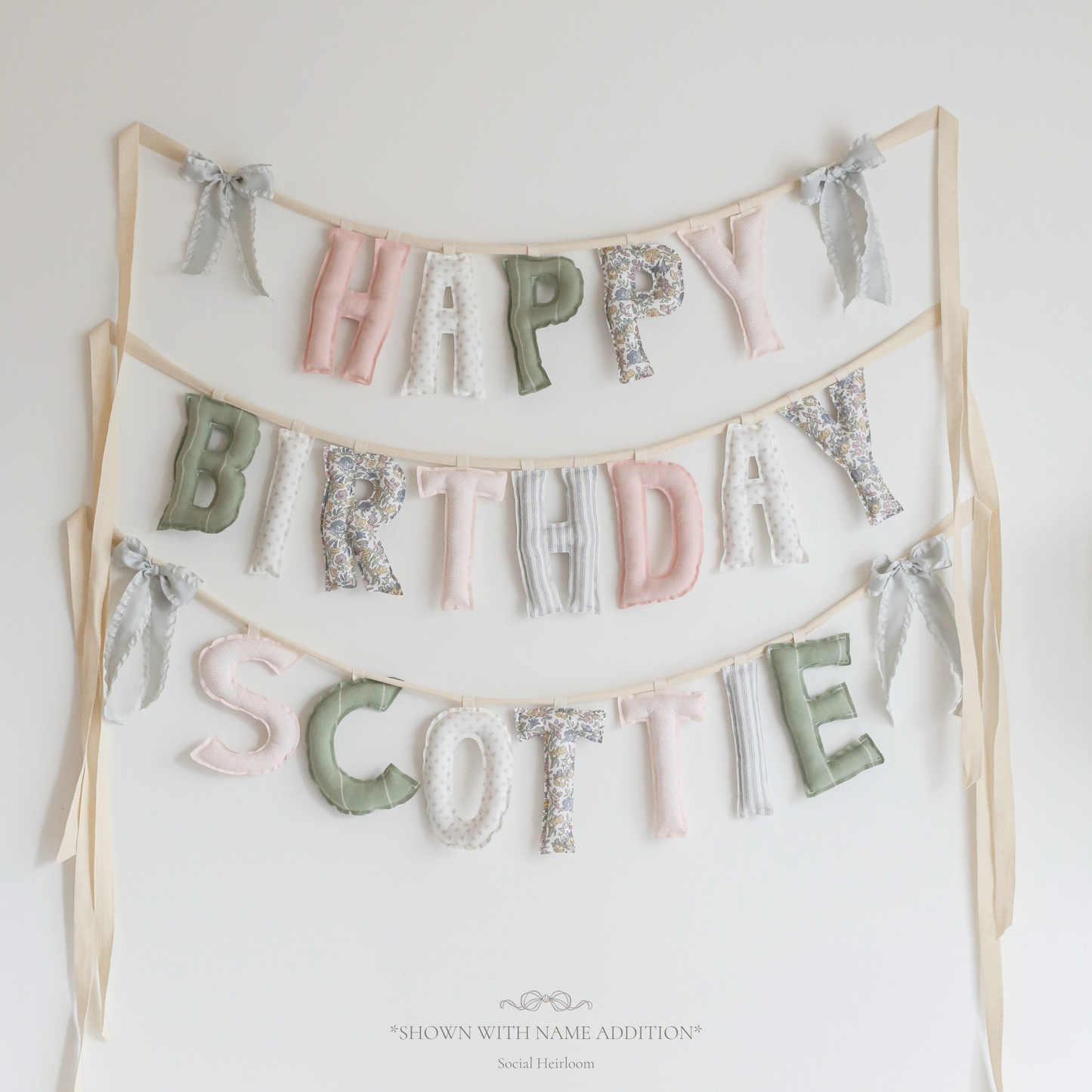 *Blush & Olive* Handmade Birthday Garland