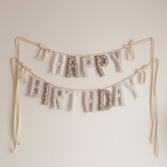 Antique Birch | Happy Birthday Garland