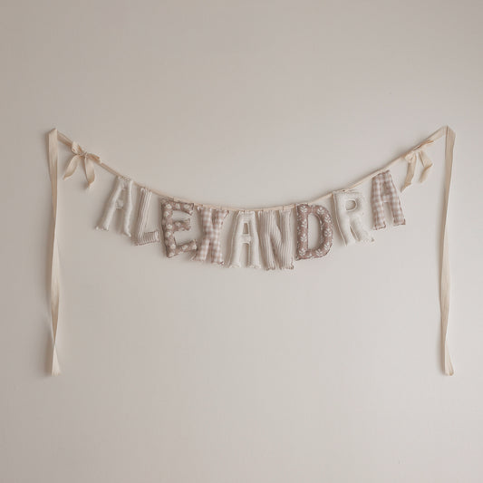 Antique Birch | Personalized Name Garland