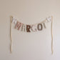 **Rose & Linen** Custom Handmade Name Garland