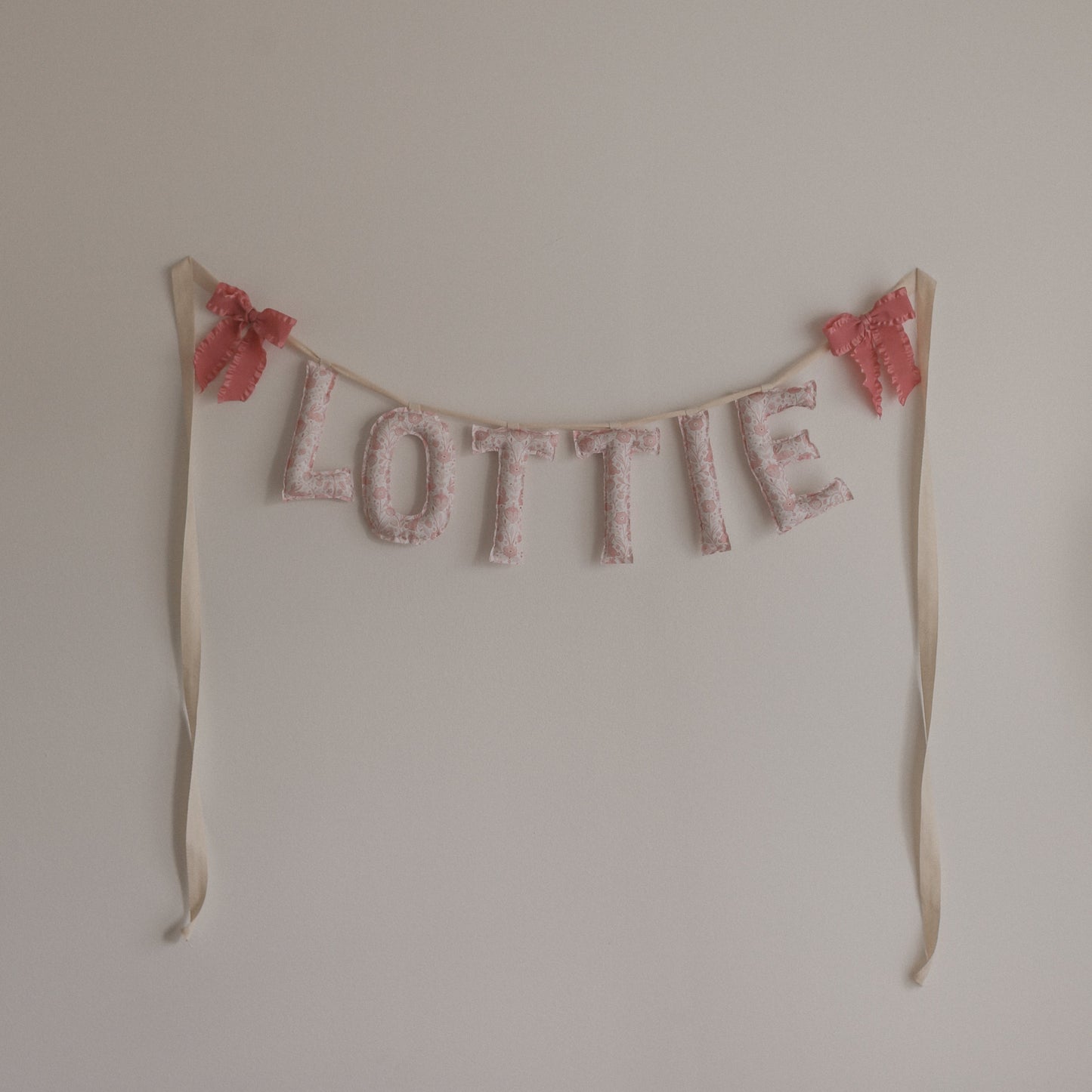 **Blushwood Tale** Custom Handmade Name Garland