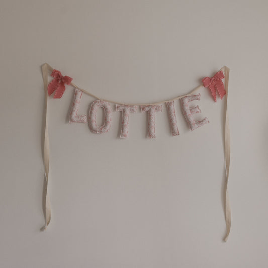 **Blushwood Tale** Custom Handmade Name Garland