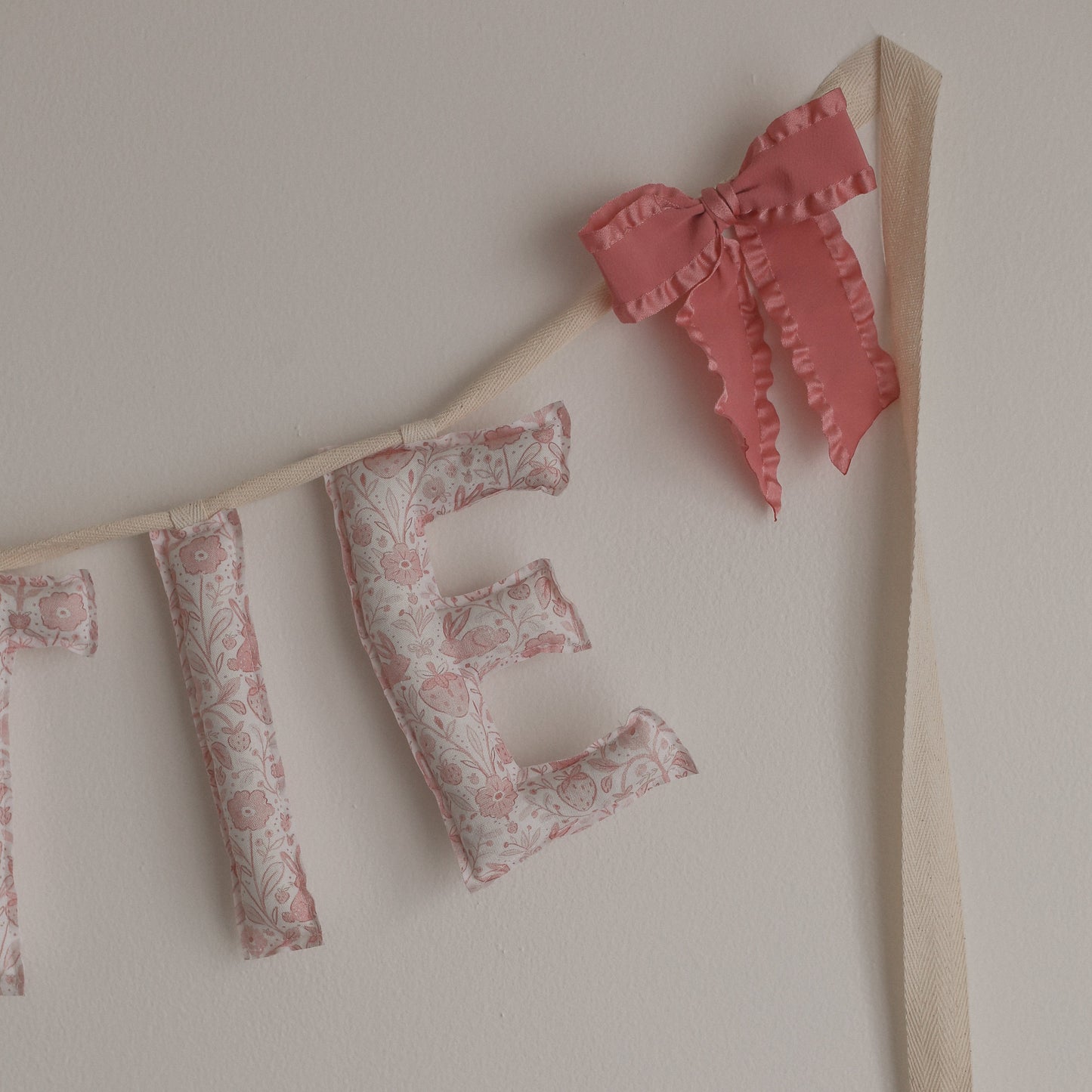 **Blushwood Tale** Custom Handmade Name Garland