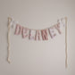 **Lace & Petals** Custom Handmade Name Garland