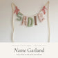 Design your own Custom Mix name garland by Social Heirloom, every letter in the print you choose